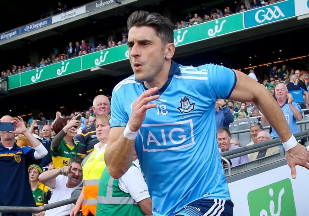 Bernard Brogan Jr running on to the pitch as a late substitute