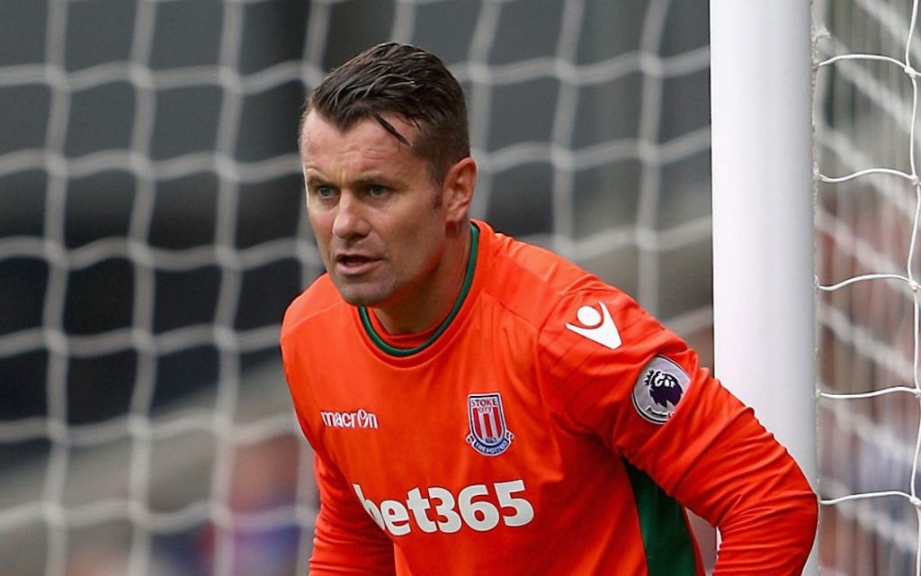 Shay Given in goal for Stoke City