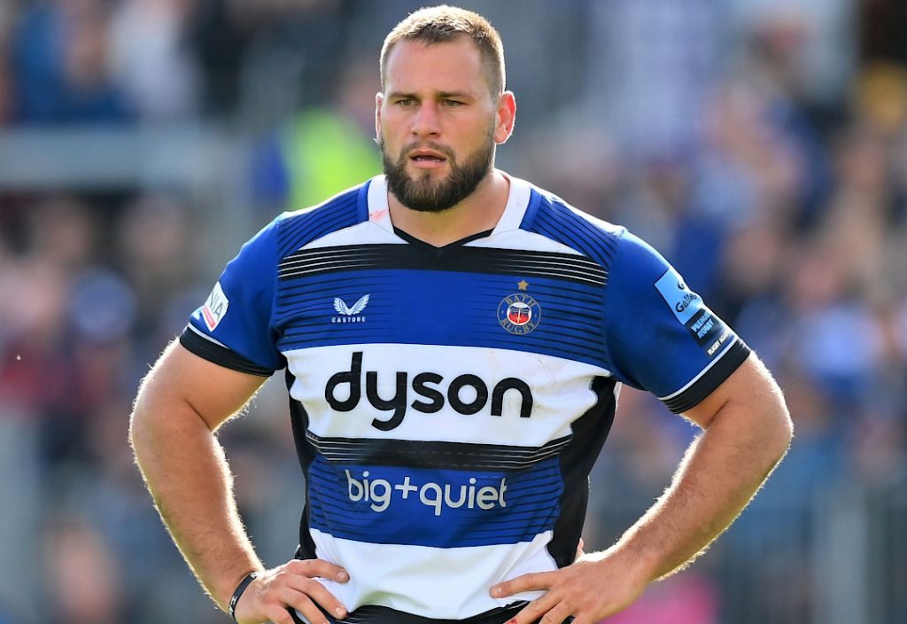 Bath Rugby player with hands on hips