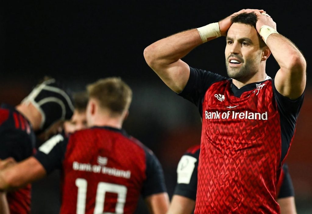 Conor Murray reacting to a defeat