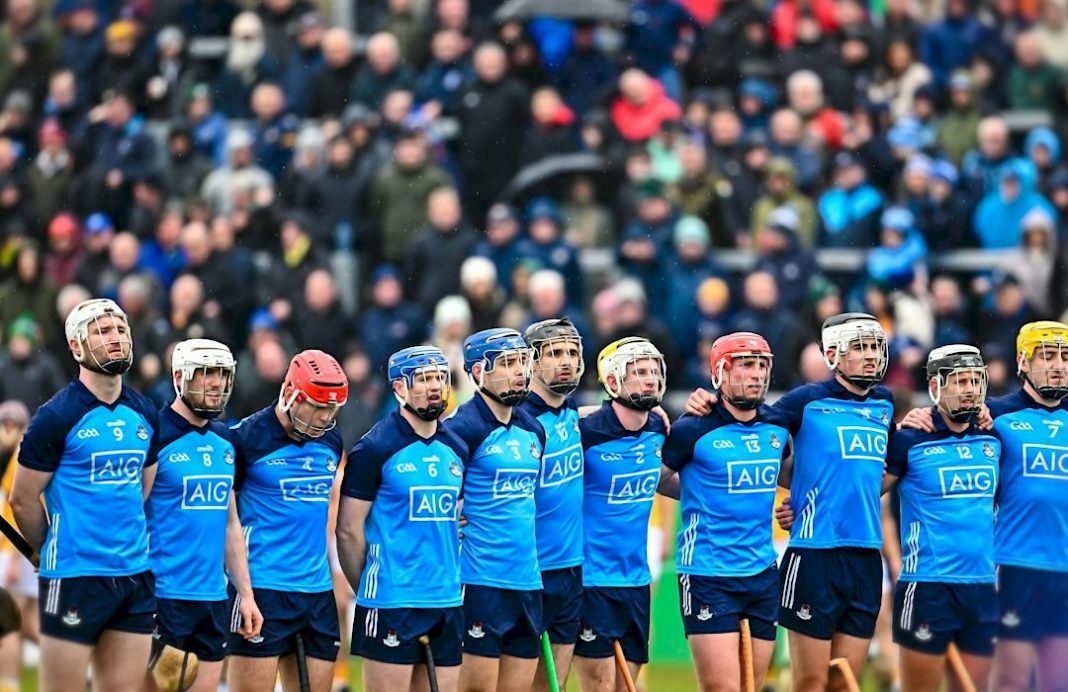A photo of the Dublin Hurling team before a match
