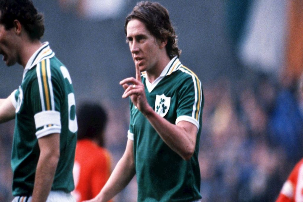 Gerry Daly in a Republic of Ireland shirt