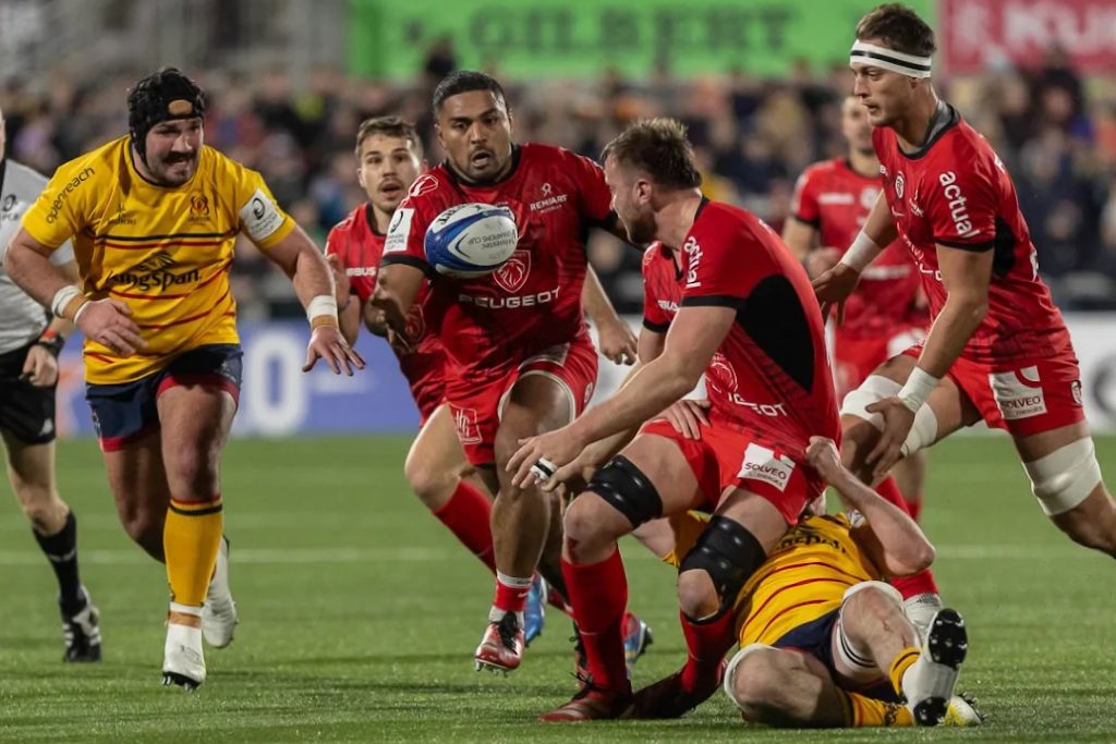 Ulster trying to defend in a ERCC game