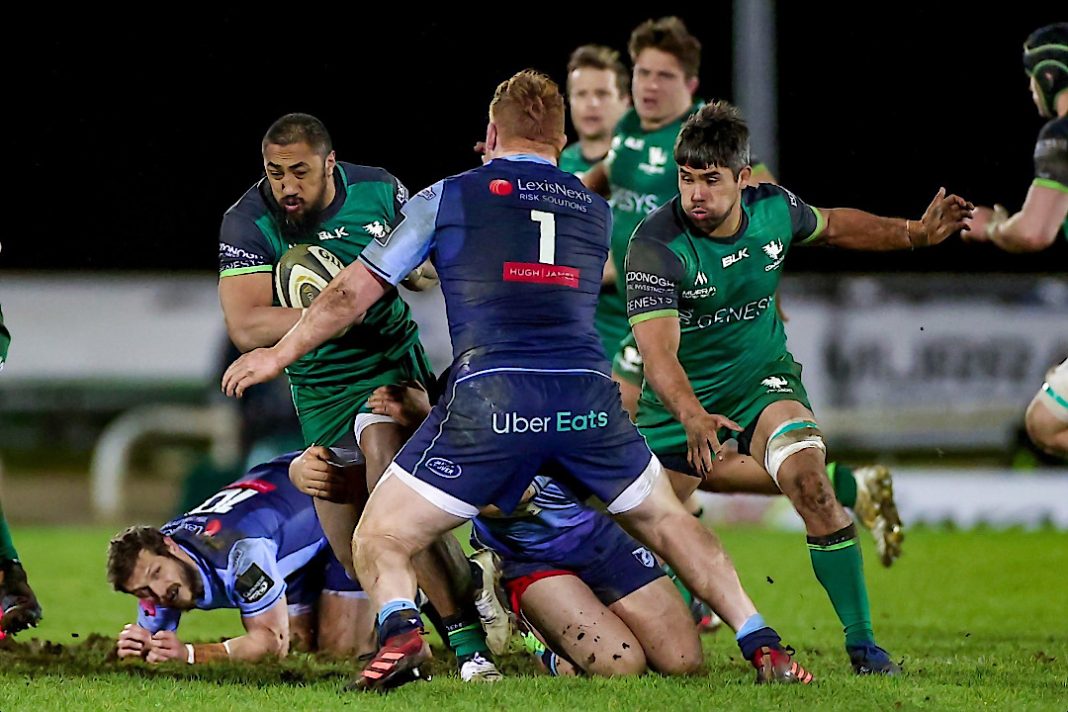 Connacht rugby players against Cardiff