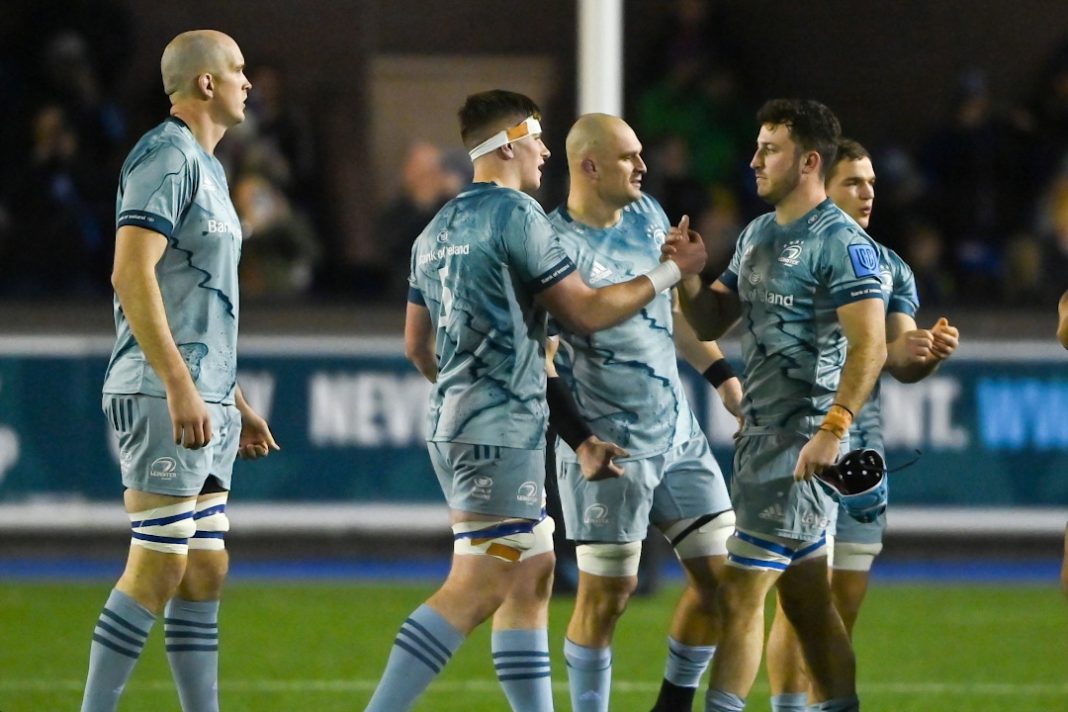 Leinster Rugby players celebrating