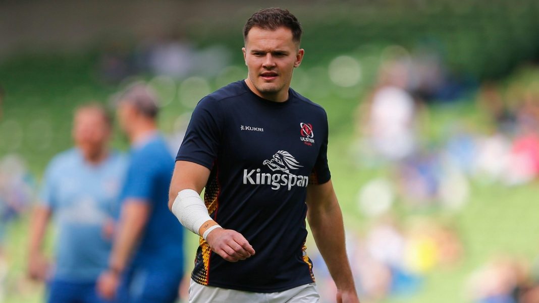 Ulster Rugby player during a training session
