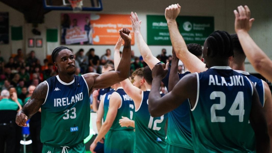 Ireland basketball team before a match