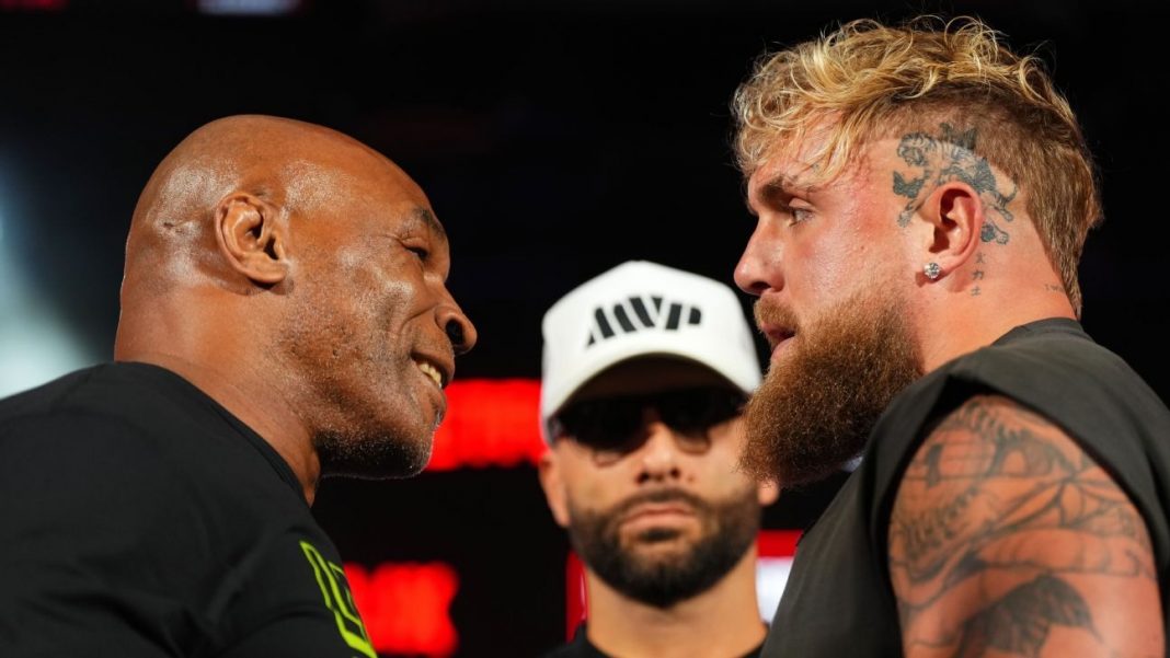 Jake Paul faces the boxing legend that is Mike Tyson in a pre-fight weigh in