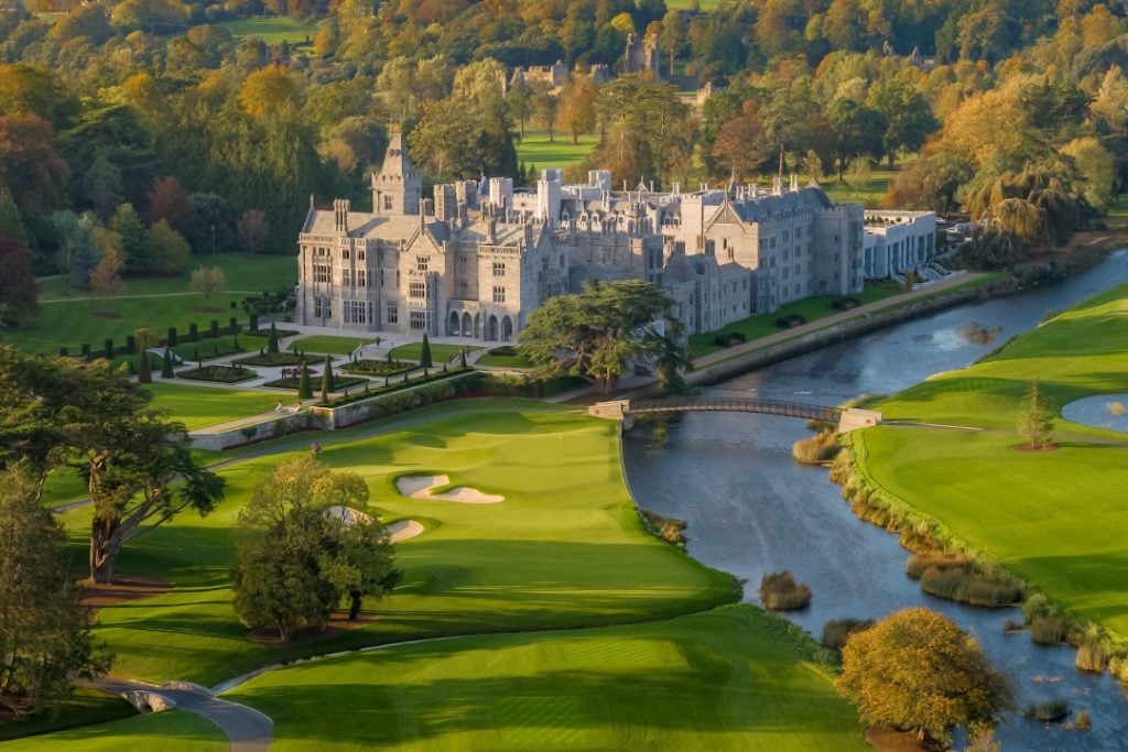 An exquisite long shot of the Adare Manor Hotel & Golf Resort. One of the best golf courses in Ireland