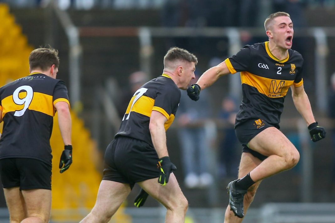 Dr Crokes players celebrating a goal
