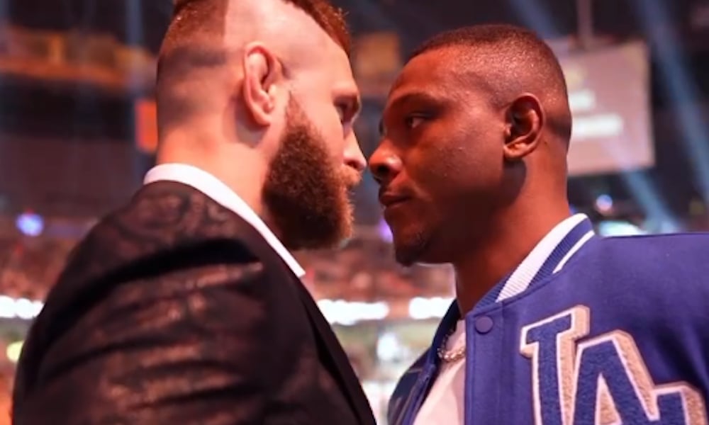 Jiri Prochazka and Jamahal Hill face off.