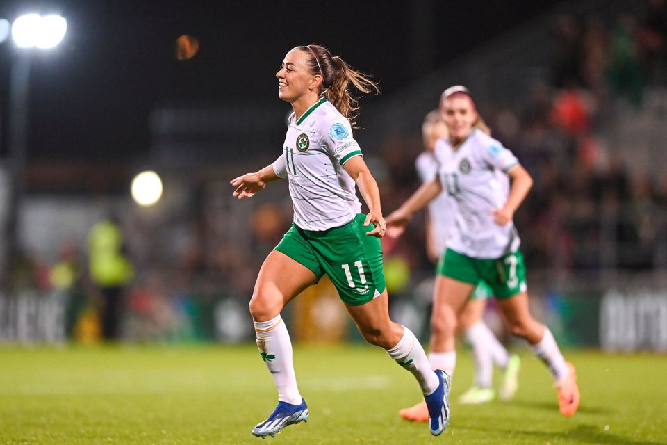 Katie McCabe in action for Republic of Ireland Women