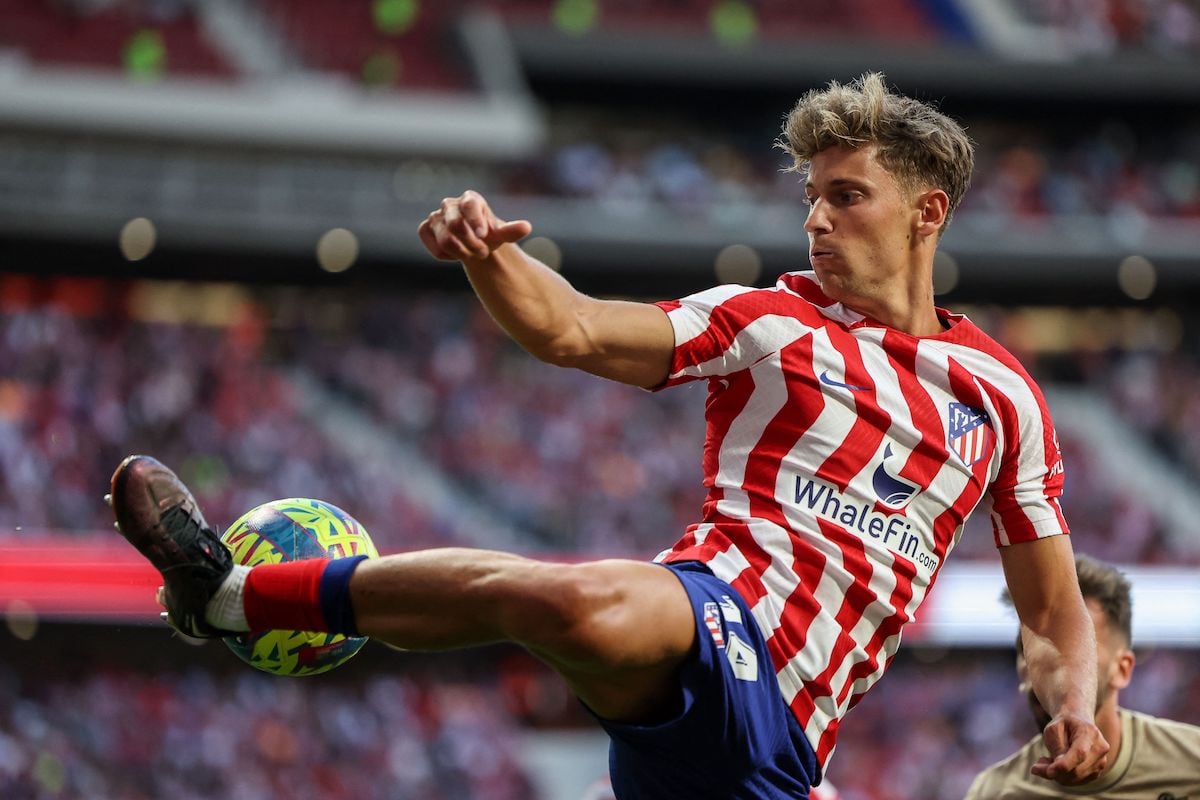 Marcos Llorente playing for Atletico Madrid