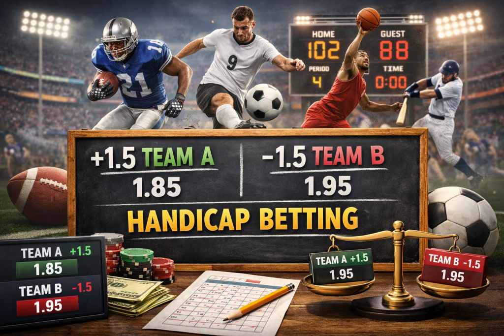 A diagram explaining handicap betting