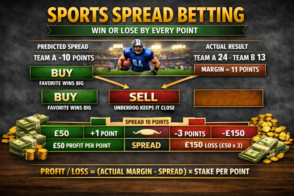 An image explaining a spread bet