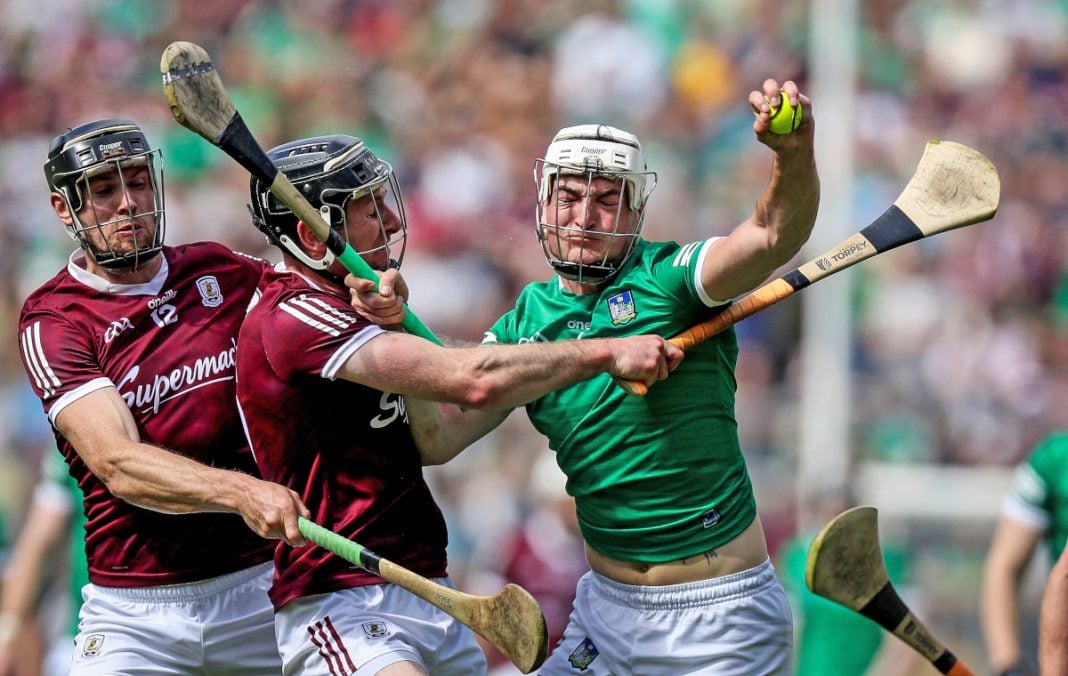 Kyle Hayes with Padraic Mannion and Joseph Cooney