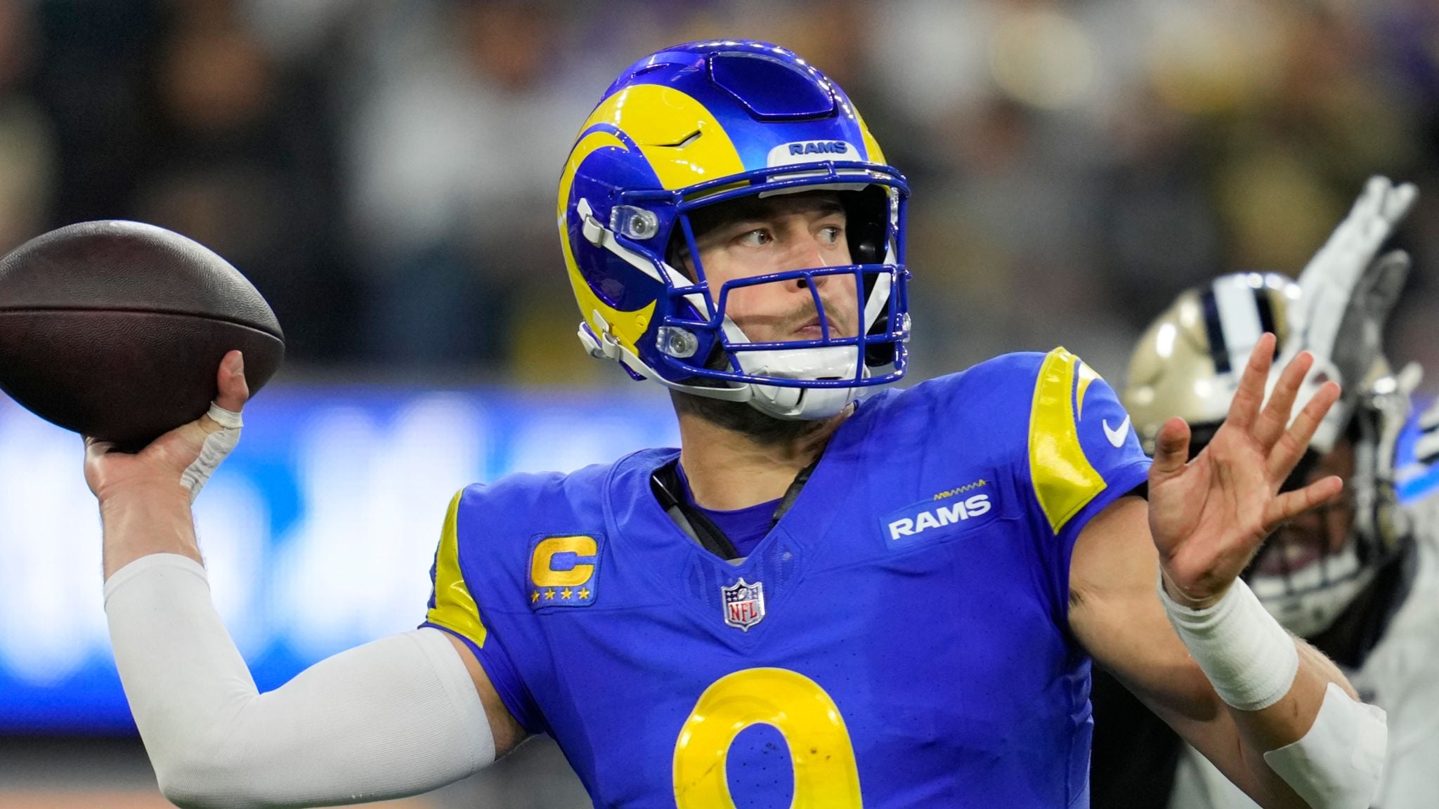 Matthew Stafford looking for a receiver